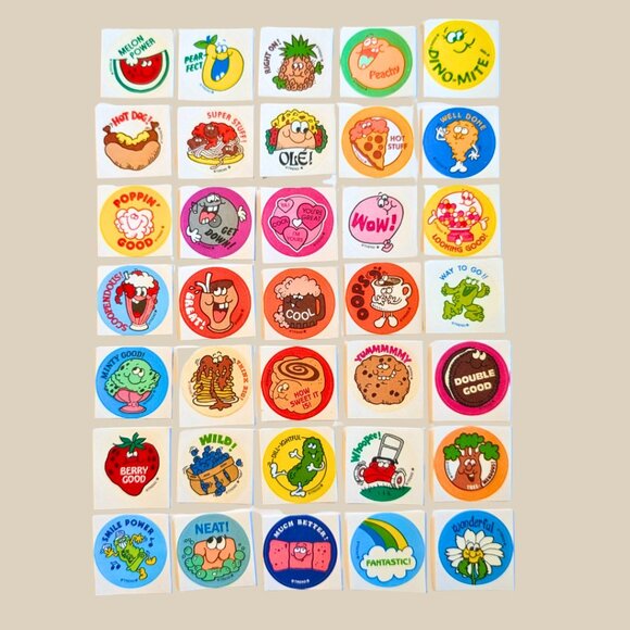Vintage Trend Enterprises Retro Stickers – Set of 35 – Scratch-n-Sniff Classics - Picture 1 of 1